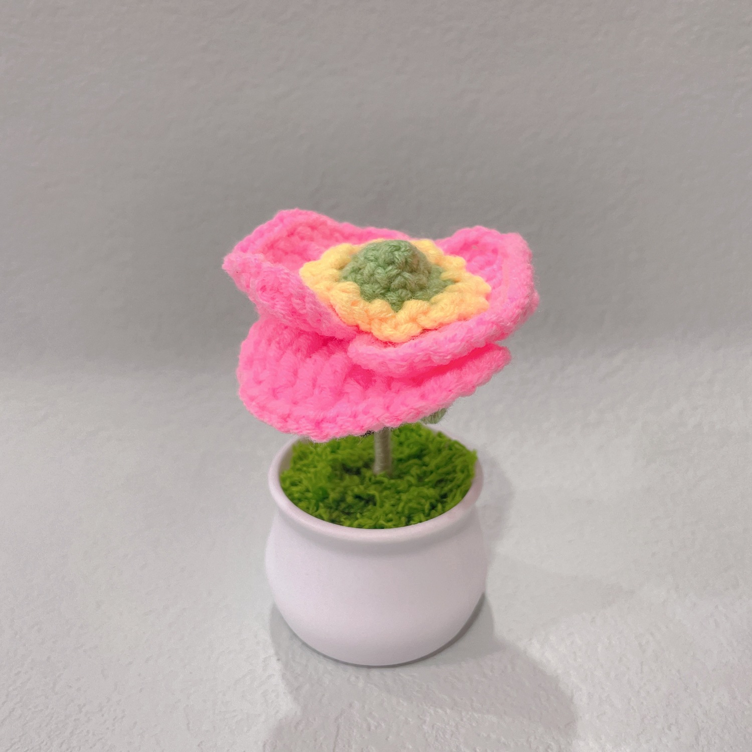 [완성된 작은 흰색 세면대] 핑크 양귀비