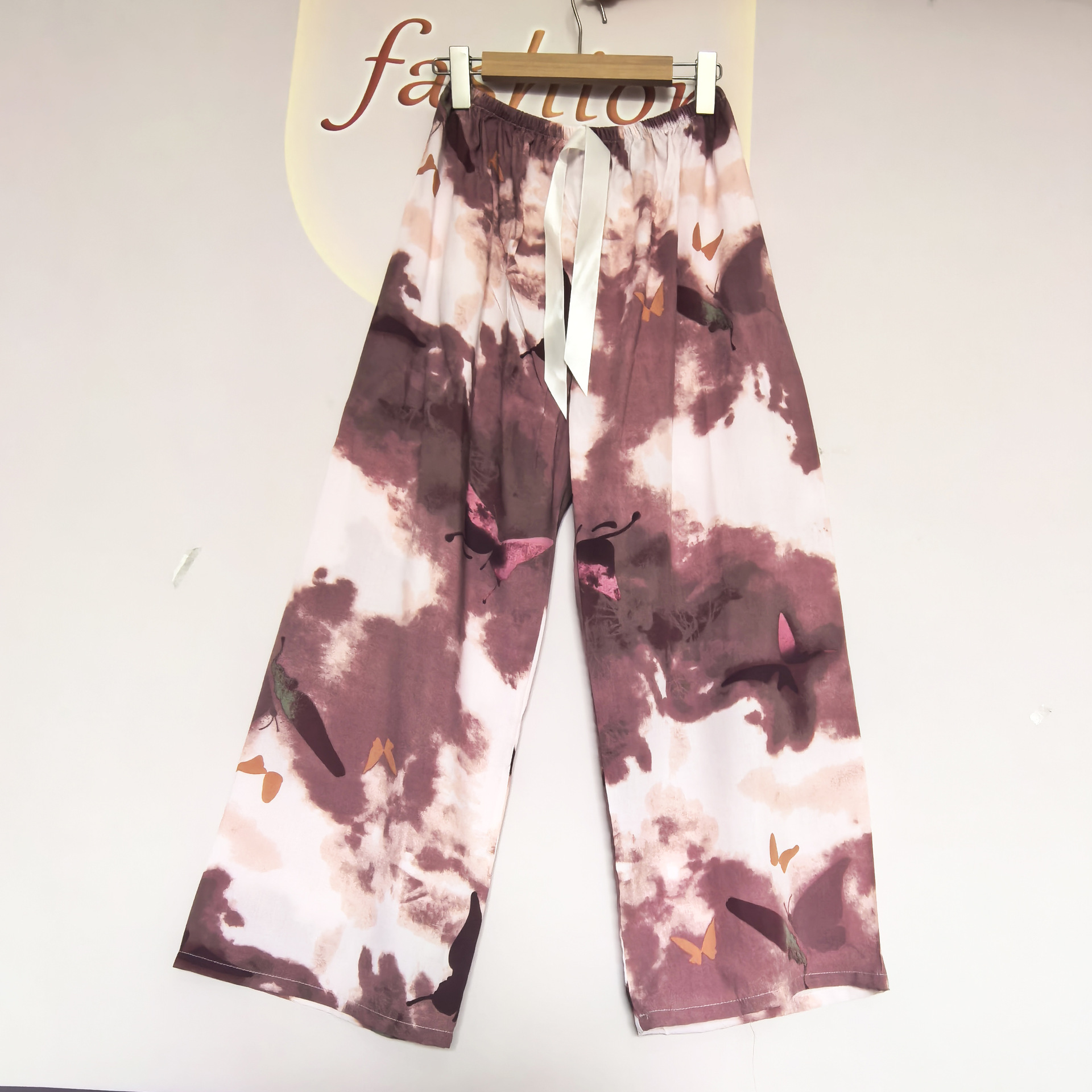 25 nuevo estilo de seda de algodón de verano para mujer, pantalones anchos de algodón de talla grande para uso exterior, pantalones de maternidad, pijamas de verano para mujer, holgados