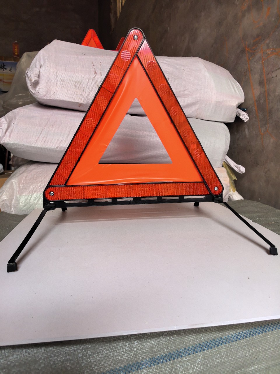 High-Speed Accident Parking Warning Sign Annual Inspection Reflective Warning Frame National Standard Vehicle-Mounted Triangle Warning Sign New National Standard