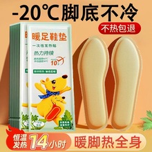 暖足鞋垫女暖足贴自发热脚底艾草加热垫暖脚宝宝贴男士冬季免充电