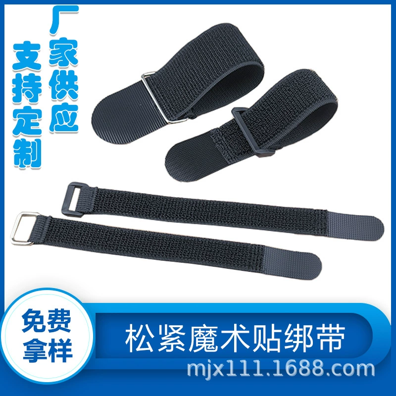 Elastic self-adhesive belt with velcro, cable ties, clips included