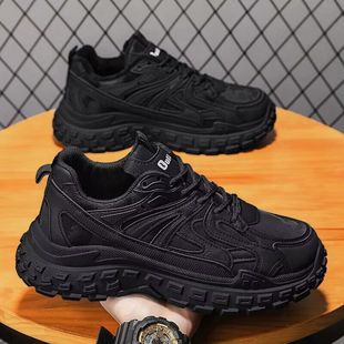 Labor Protection Shoes Men's Shoes Summer New Breathable Mesh Shoes Men's Work Site Non-slip Wear-resistant Sports Dad Trendy Shoes