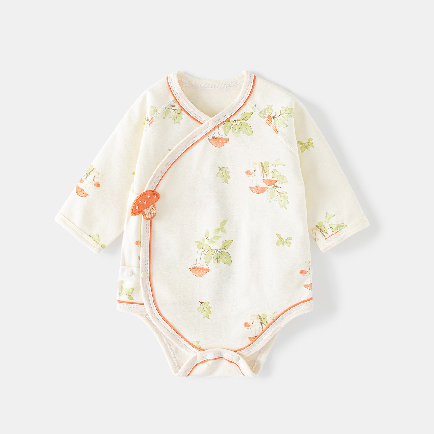 Uniforme de bebé primavera y otoño luna llena de algodón para hombres y mujeres delgado monje triángulo chaqueta de caballo ropa recién nacida ropa de bebé