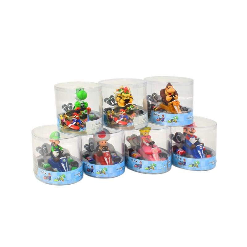 Super Mario Pull-Back Car Boxed Mario Kart Four-Wheel Drive Yoshi Luigi Orangutan Doll Toy Ornaments