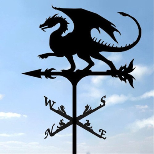 Stainless steel spray-painted eagle wind vane ornament courtyard outdoor iron wind vane