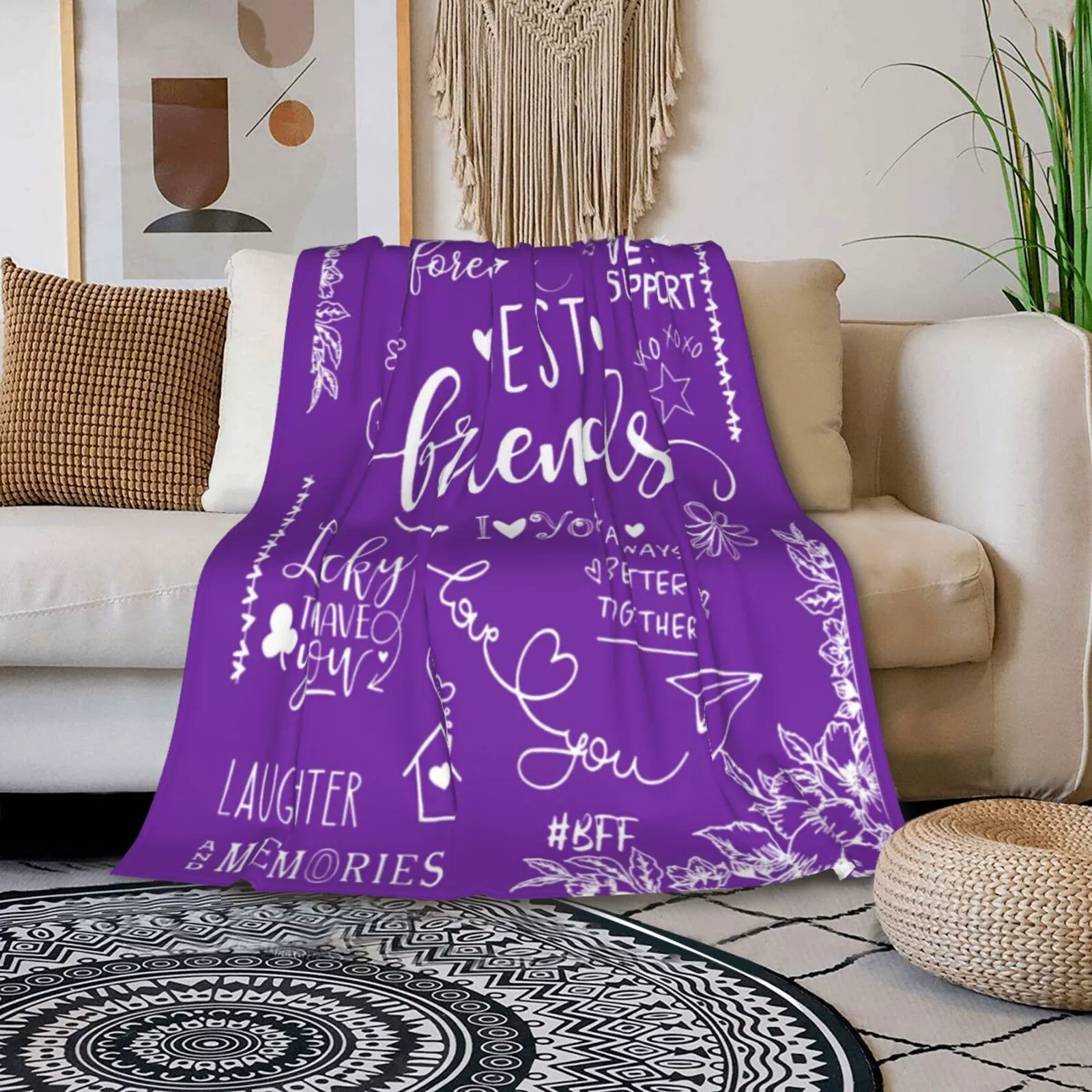2-дневное Amazon горячая Распродажа фиолетовое фланелевое одеяло кондиционер одеяло сестра подарок старшему маме бабушке