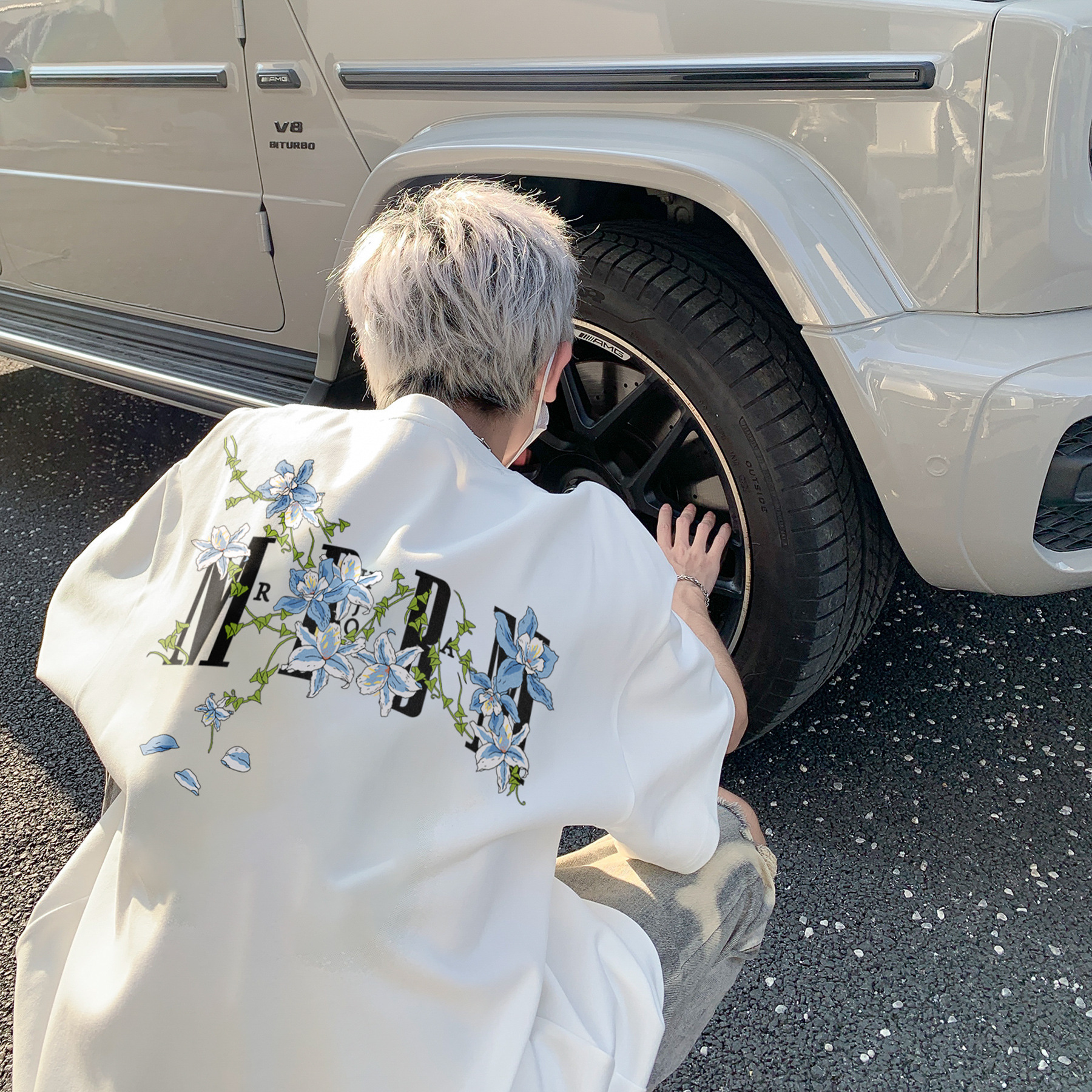 现货批发夏季透气重磅纯棉男士短袖t恤美式复古高街宽松半袖上衣