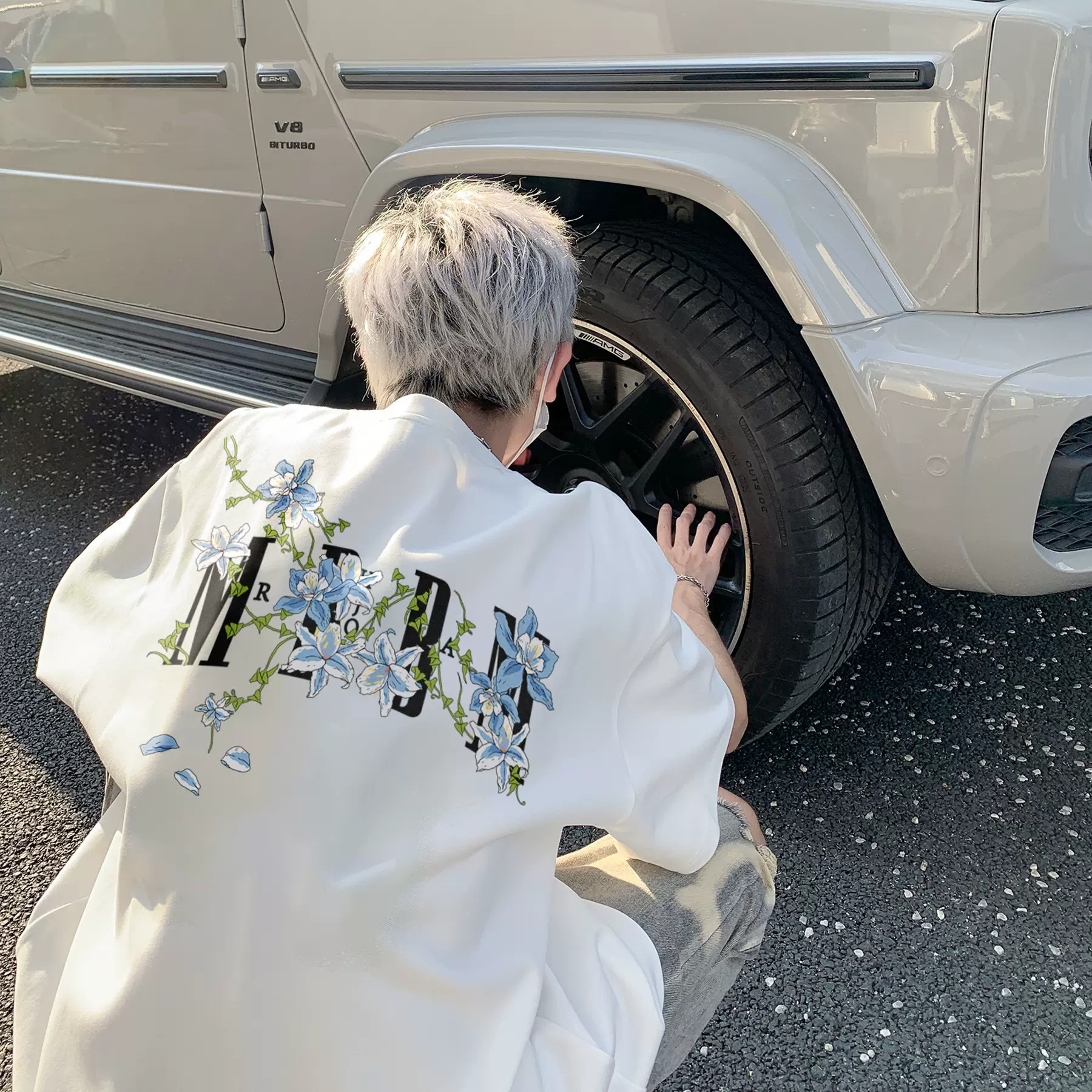 现货批发夏季透气重磅纯棉男士短袖t恤美式复古高街宽松半袖上衣