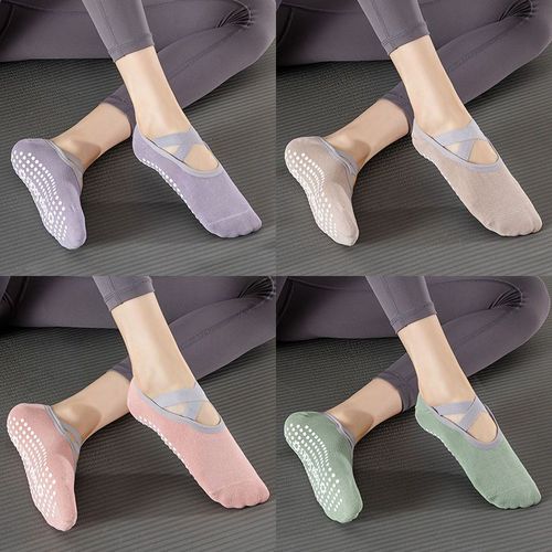Professional yoga socks for women, non-slip Pilates beginners indoor special spring and autumn floor sports fitness dance socks