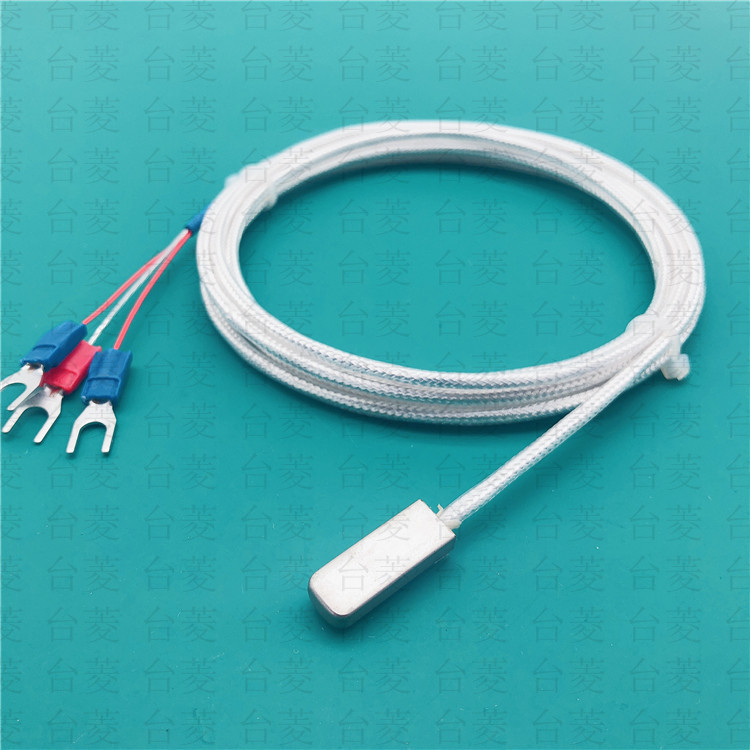 Pt100粘贴式热电阻贴片式温度传感器表面探头三线制防水耐高温