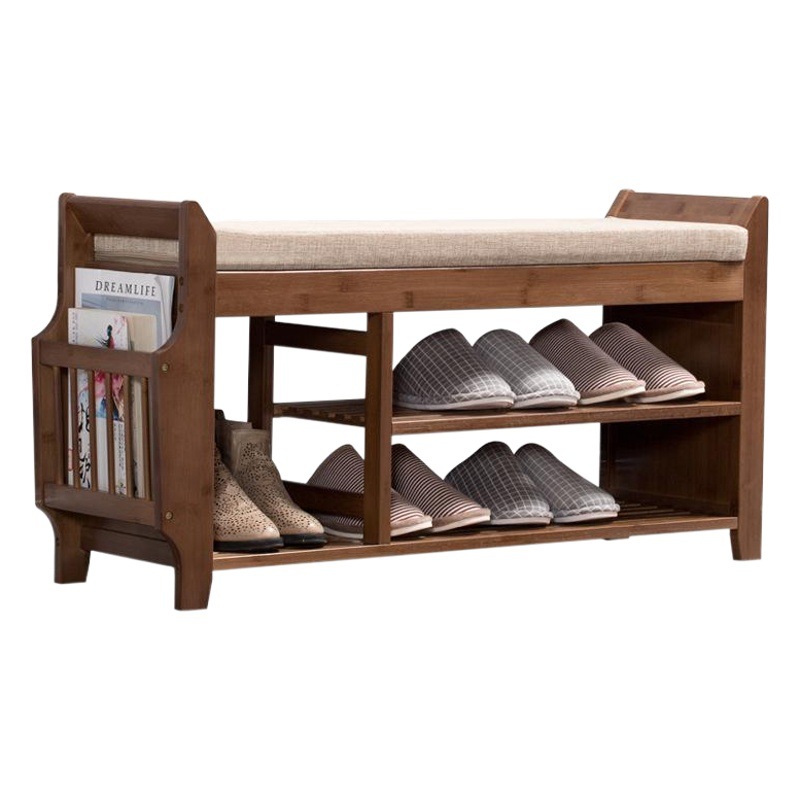 Yaouda revista Cambio de zapatos taburete puerta del hogar prueba oral zapato taburete moderno minimalista con cajón de almacenamiento de zapatos taburete de madera maciza