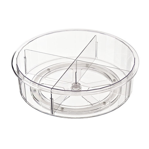 Kitchen organization spice rack pet rotating grid transparent storage rack 360 round oil rock sauce vinegar classification organizer shelf