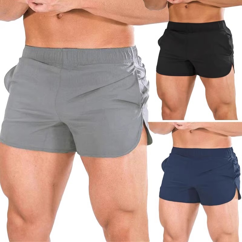 Shorts de entrenamiento para hombre: elásticos y transpirables de 7,6 cm para gimnasio, running, baloncesto (negro/azul marino/gris claro, M-5XL)_voghion.com