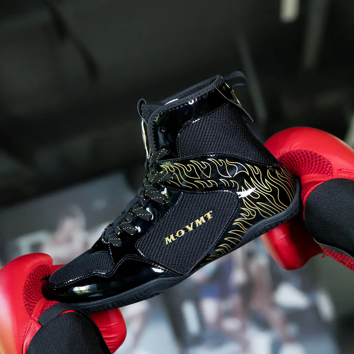 Zapatos de boxeo transfronterizos explosivos entrenamiento de competencia de lucha libre de hombres zapatos de lucha libre Sanda levantamiento de pesas cuclillas zapatos de lucha libre de boxeo