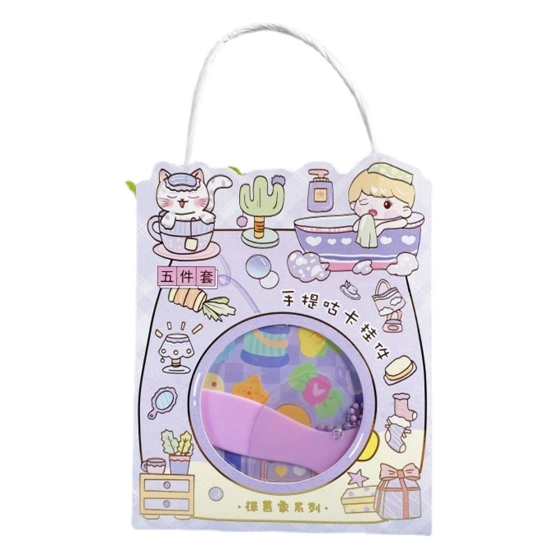 Портативные подвески для карточек Gu маленькие подарки милые ветряные наклейки для детей креативные DIY Gu Pa Gu Card Кирпич набор оптом