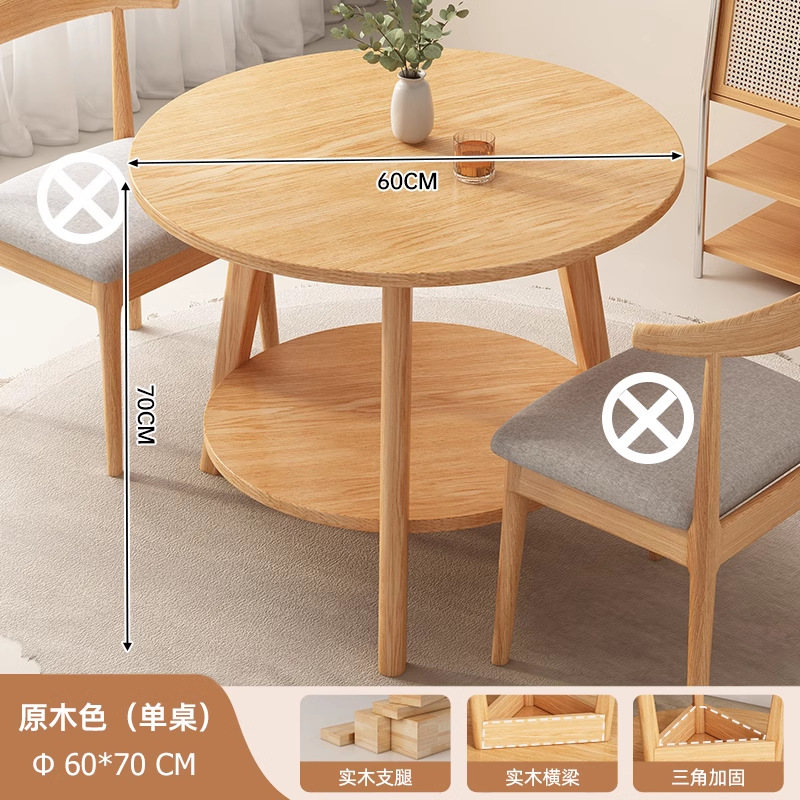 Mesa de comedor redonda de madera maciza, sala de estar, casa de alquiler, mesa de comedor familiar, apartamento pequeño, mesa de comedor pequeña, comedor, mesa de comedor pequeña comercial