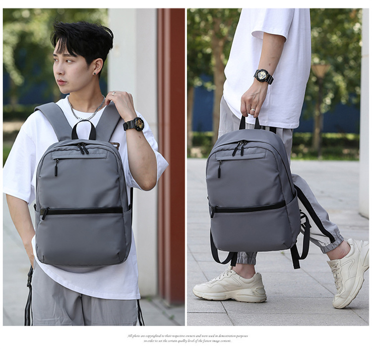 Rucksack Herren einfarbig Rucksack Universitätsschultasche leicht Pendel Geschäftsreise Reisetasche wasserdicht Grenzüberschreitung