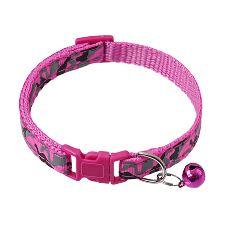 1.0 Collar de tela collar de campana de camuflaje collar de gato collar de perro gran cantidad de collar de fábrica de venta directa