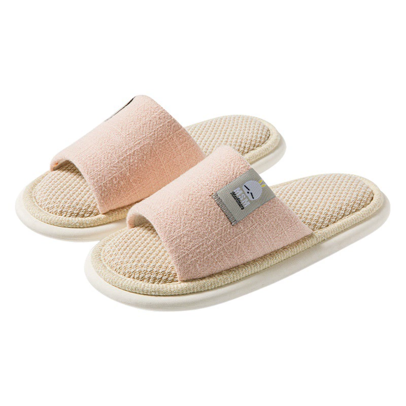 Хулиганские кролики домашние льняные тапочки женские весенние и осенние комнатные бытовые дышащие и нескользящие мягкие подошвы