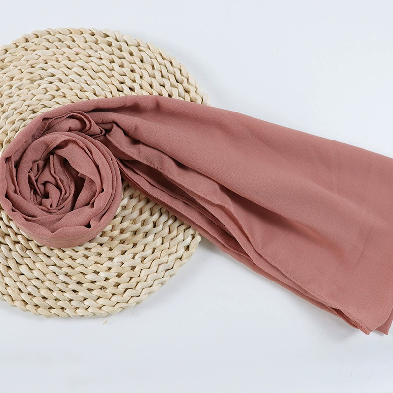 Шифоновый шарф (JJ SCARF) женский 70×180 см, 75D легкий длинный шарф с жемчужной фактурой