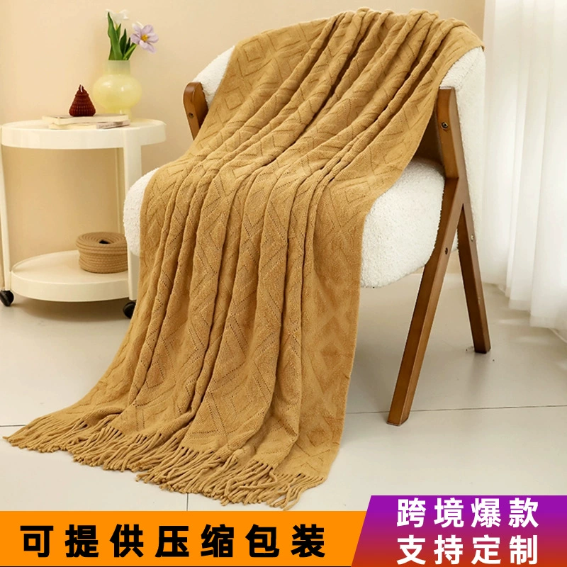 Диван одеяло премиум-класса скандинавский стиль легкий и экстравагантный летний одеяло для сна трансграничное путешествие Кондиционер шаль небольшое одеяло