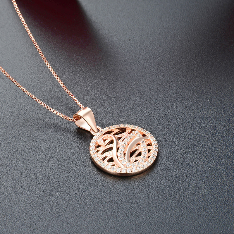 925 plata esterlina collar cisne moda femenina simple lujo ligero alto sentido universal cadena de clavícula colgante redondo de piedra