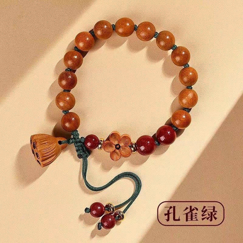天然蓮蓬ペンダント桃木手串桃花女性モデル高級感男仏珠アクセサリー上陸朱砂ブレスレットプレゼント|undefined