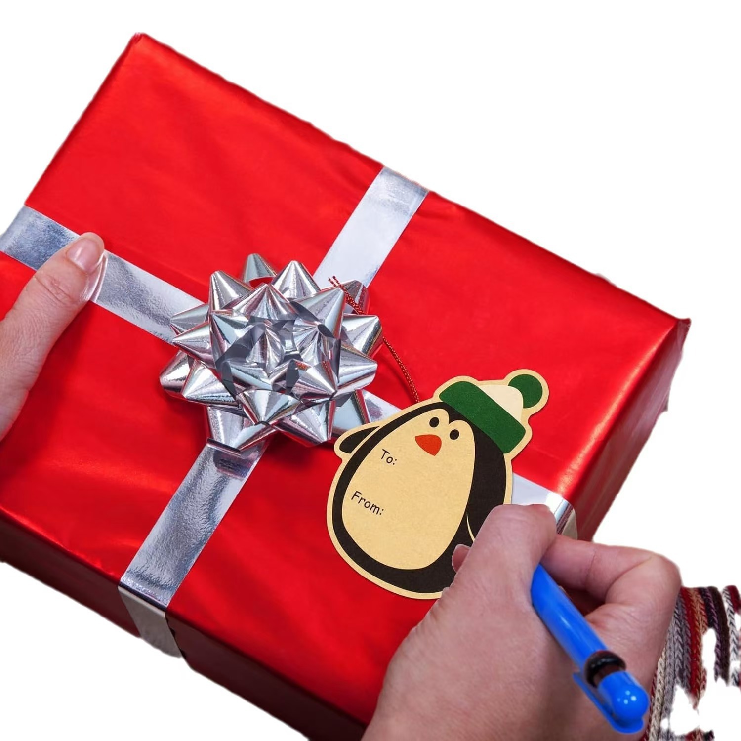 아마존 인기 롤팩 크리스마스 감사 장식 선물 핸드메이드 공예 시리즈 스티커 라벨