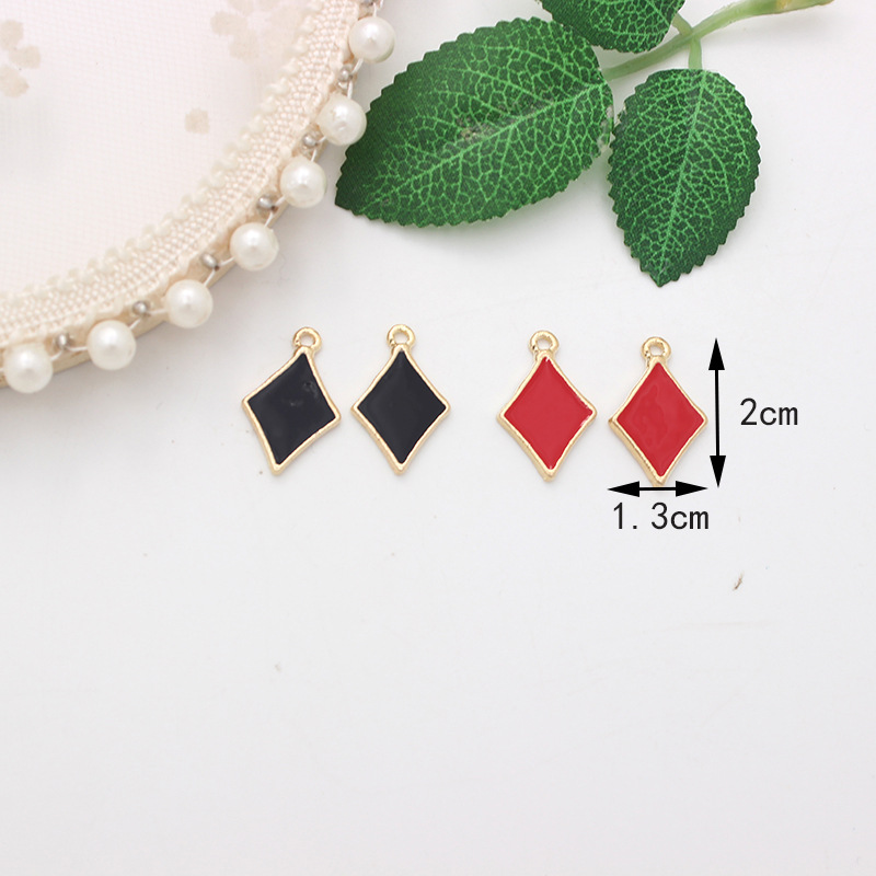 12*16mm Jewelry Making Size 10 PCS/Package 12*16mm Alloy Poker Heart Shape Pendant DIY Jewelry Accessories Bracelets