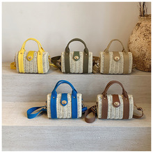 盒子包2025女度假风草编包简约时尚斜挎包海边沙滩包小方包手提包