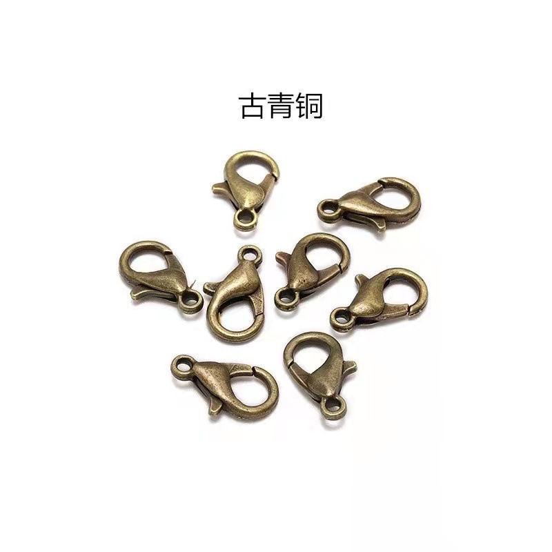 12mm aleación de zinc 302 hebilla de la langosta DIY accesorios de la joyería hebilla de la pulsera del collar de la hebilla al por mayor de ventas directas de la fábrica