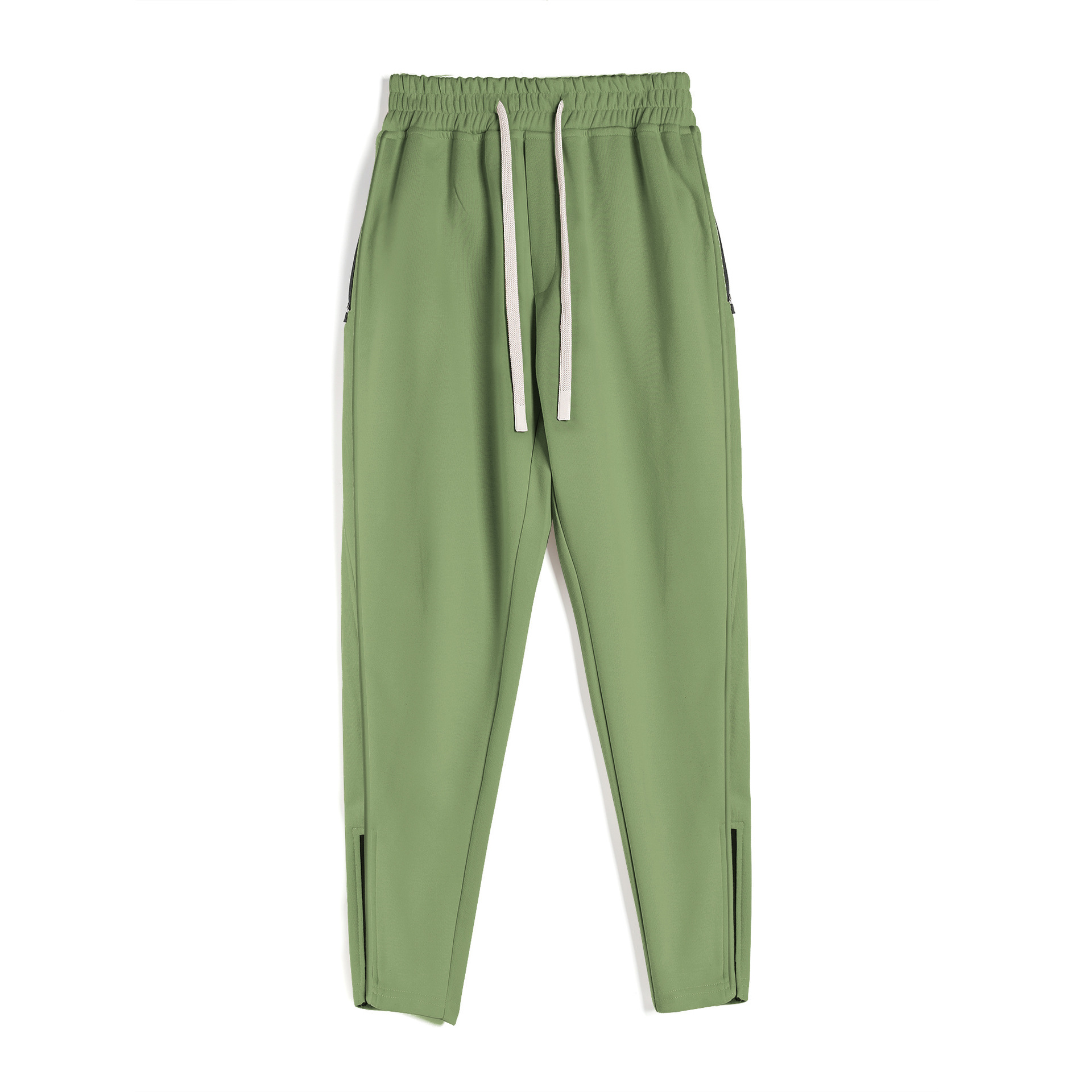 Pantalones largos de algodón de primavera y otoño para hombres, nuevos pies delgados, cremallera, pies, ocio, deportes de todo fósforo para jóvenes, al aire libre