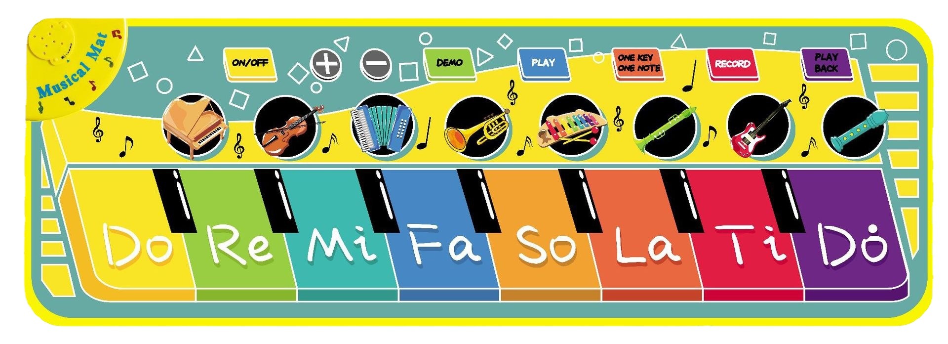 新品儿童动物乐器钢琴音乐互动游戏毯音乐毯早教电子玩具录音回放