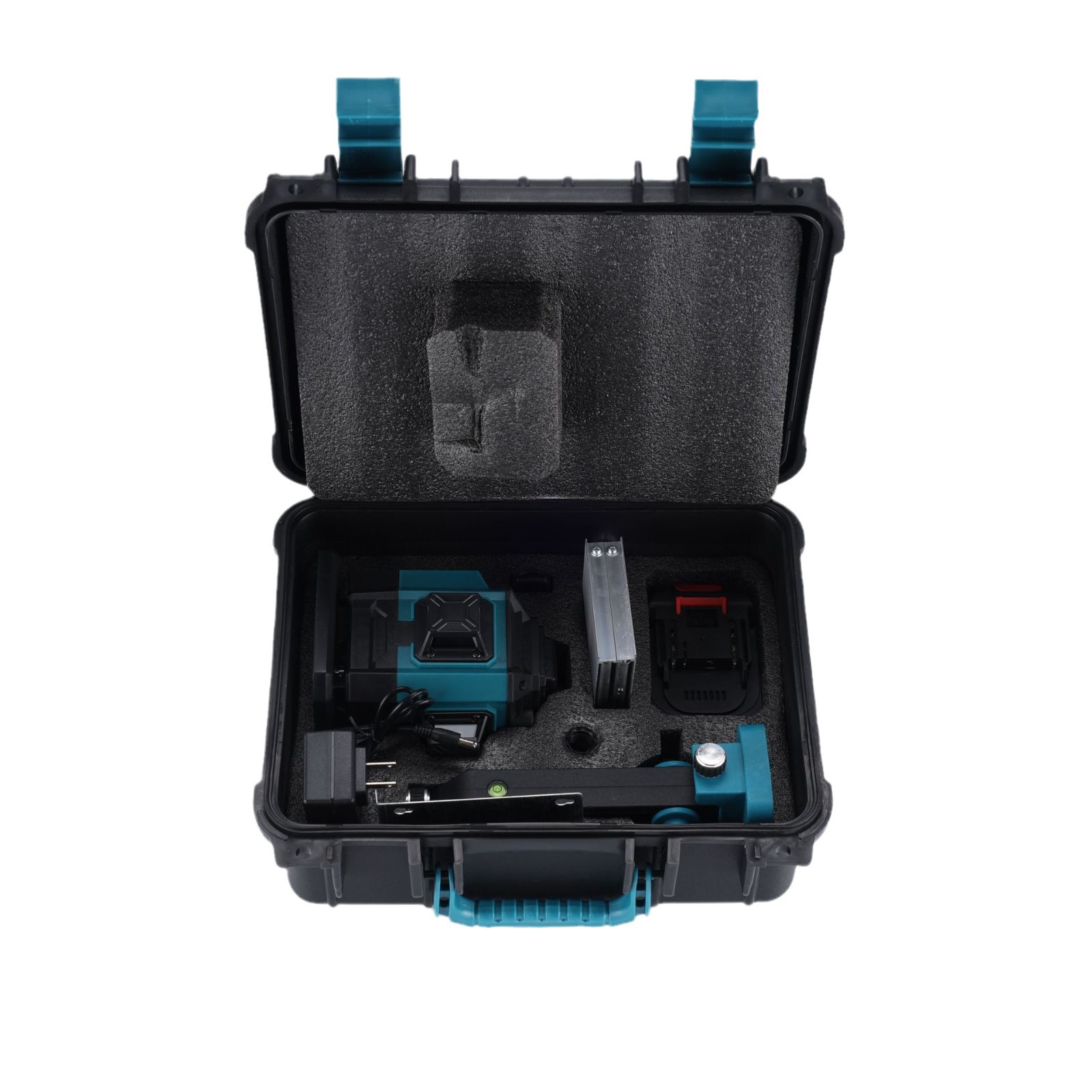 Comercio exterior de alta precisión nivelación automática al aire libre luz verde instrumento de suelo transfronterizo 21v multifunción 12 línea nivel láser