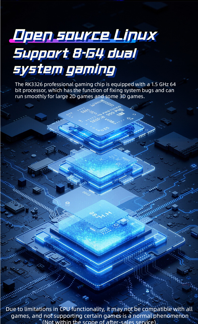 Grenzüberschreitende tragbare 4-Zoll-Open-Source-WLAN-Online-Spielkonsole im Retro-Arcade-Stil (DC40V)._voghion.com