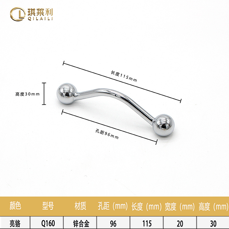 Ручка мебельная French Zinc Alloy латунь одно отверстие