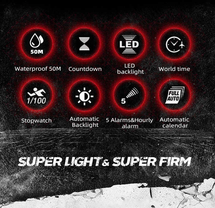 Reloj inteligente unisex deporte aire libre impermeable digital_voghion.com