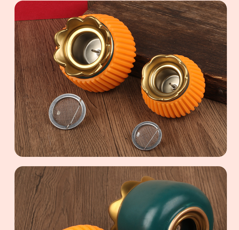 Gilded Fire Dragon Moxa Jar Handheld Warming Moxibustion Device with Mugwort Oil for Home Massage and Gua Sha Care in use
