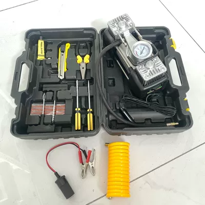 Vehicle-Mounted Double-Cylinder Car Portable: Hava nasosu - double-cylinder-tool-box