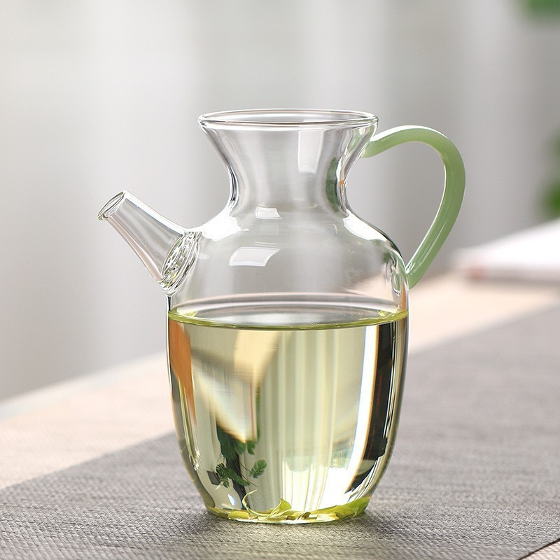 Imitation Song Dynasty Teapot with Built-In Filter, Heat-Resistant Thickened Glass, Suitable for Small Green Citrus Fruits, Can Be Used on Open Flame, with Tea-Water Separation
