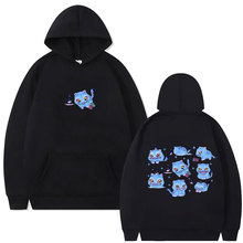 Kpop Demon Hunters Graphic Hoodie Funny Derpy Tiger Print Ho