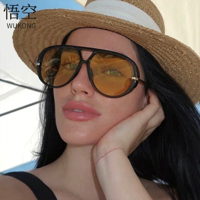 European and American Style Aviator Sunglasses 2026 New Large Frame Pilot High-End Glasses Double Bridge Women's Fashion Retro Sunglasses European and American Style Aviator Sunglasses 2026 New Large Frame Pilot High-End Glasses Double Bridge Women's Fashion Retro Sunglasses