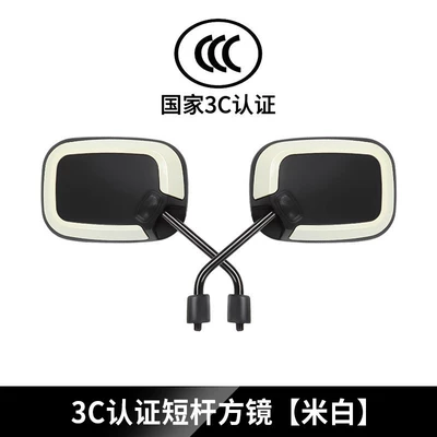 mirror tricycle Warhawk, Other Electric Vehicle Accessories - square-short-pole-off-white