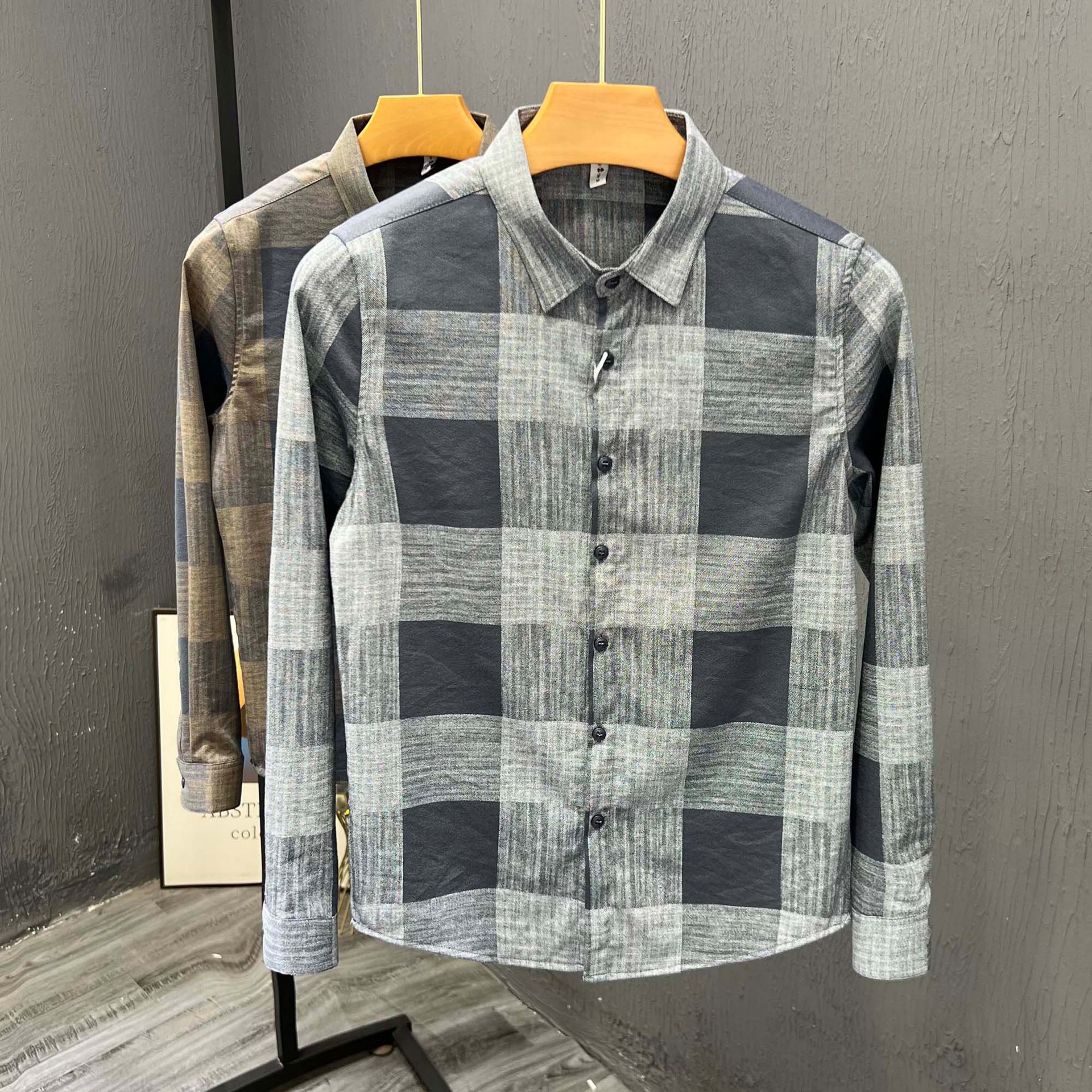 Men's Clothing High End Men's Plaid Casual Shirt Long Sleeved Plus Size Trendy Long Sleeve For Formal & Casual_viptrois.com
