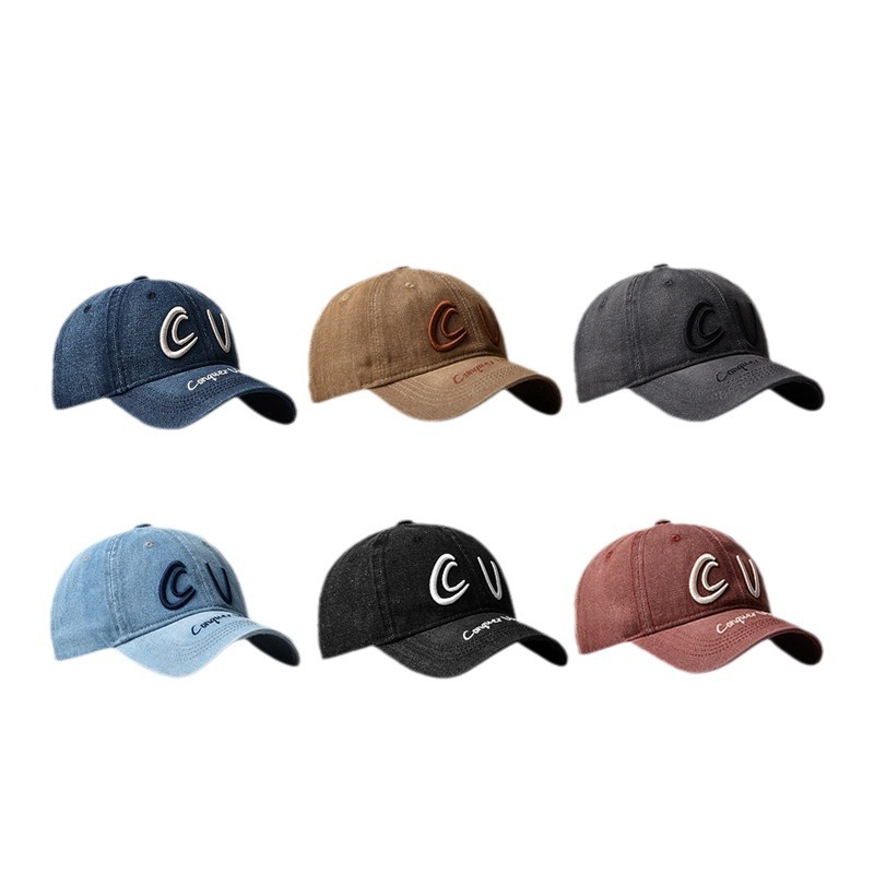 Hacer viejos sombreros de vaqueros lavables sombreros de marea de calle sombreros de béisbol masculinos retro sombreros de primavera, verano y otoño sombreros de boca de pato brida ancha