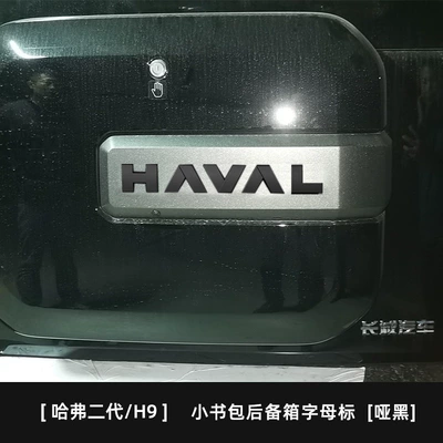Car logo: brand new H9 lettering emblems, color change - matte-blacksmall-backpack-haval-h9