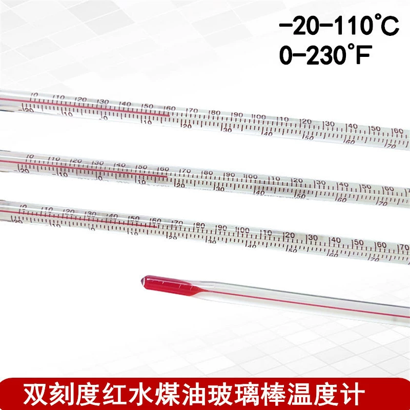 Термометр Красной воды спиртовой керосин ртутный стеклянный стержень водяной термометр двойная шкала градусов Цельсия 110 градусов по Фаренгейту 230