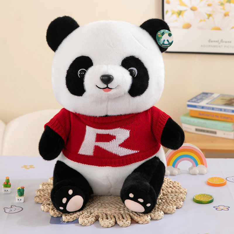 新型萌えペットパンダぬいぐるみかわいいショルダーバッグパンダ人形子供の祝日プレゼントお人形|undefined