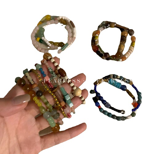 Xiaohongshu Recommended Chinese Retro Beaded Bracelet for Women Autumn/Winter Unique Layered Accessory Design Friend Bracelet