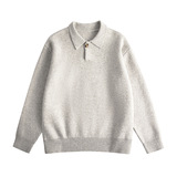 2026秋季新款提花圆领加厚宽松男式腈纶毛线针织衫青少年运动风格，男装针织衫/毛衣，星座614